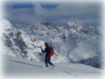 In cima al Forcellino, il Monte Zebr� sullo sfondo