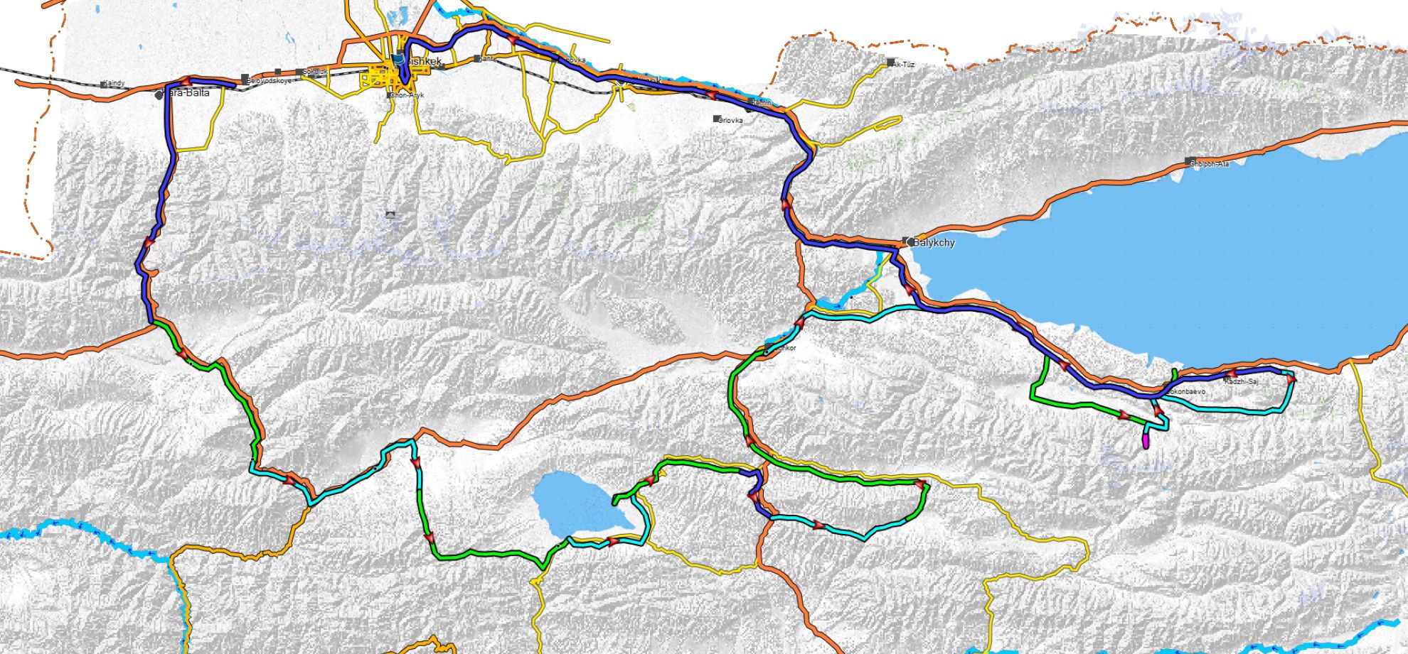 Mappa Kyrgyzstan