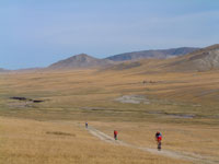 La pista verso Hovsgol Lake