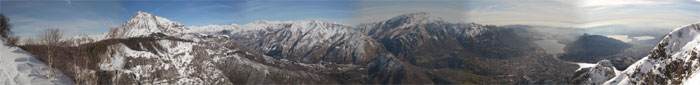 Panoramica a 300� dalla cima del Coltignone