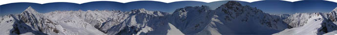 Panorama 360 gradi dalla Q2678 del Col De Font Froid