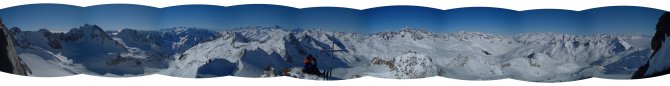 Panoramica a 360� dalla cima
                                                del Leckihorn