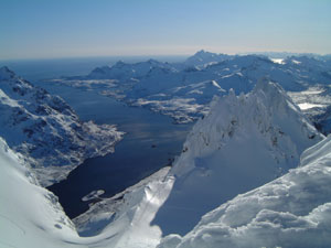 Vista sui fiordi dal Geitgallien