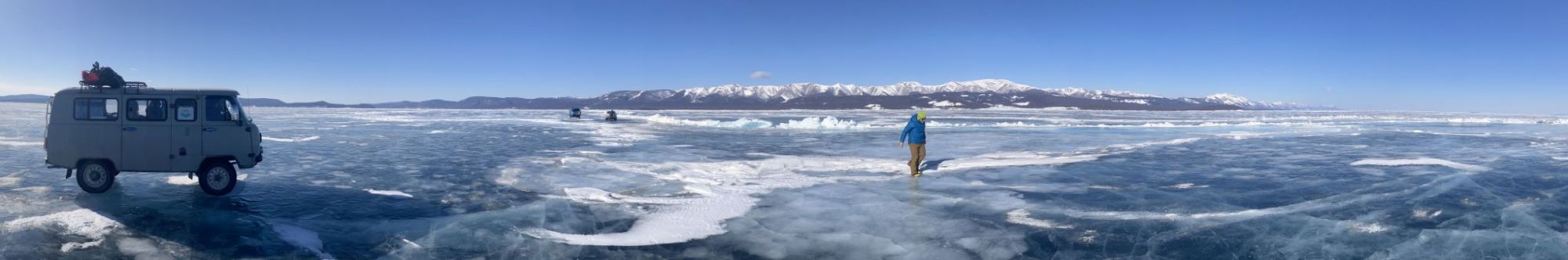 On the iced Hovsgol Lake