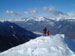 Sbucando in Cima al Pizzo Pidocchio, sullo sfondo Ardenno
