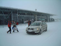 Aereoporto sotto la neve