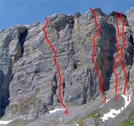 Le vie sulla Chli Glatten