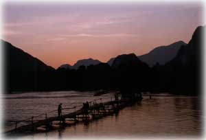 Il fiume Nam Song a Vang Vieng