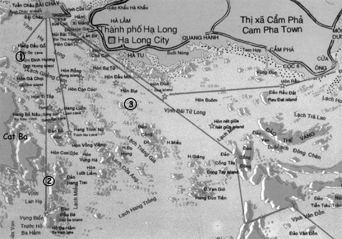 Mappa generale della Halong Bay